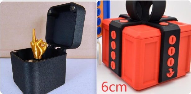 Christmas Interesting Prank Gift Middle Finger In Box Christmas Box Funny Creative Gifts Office Desk Decoration Home Decoration