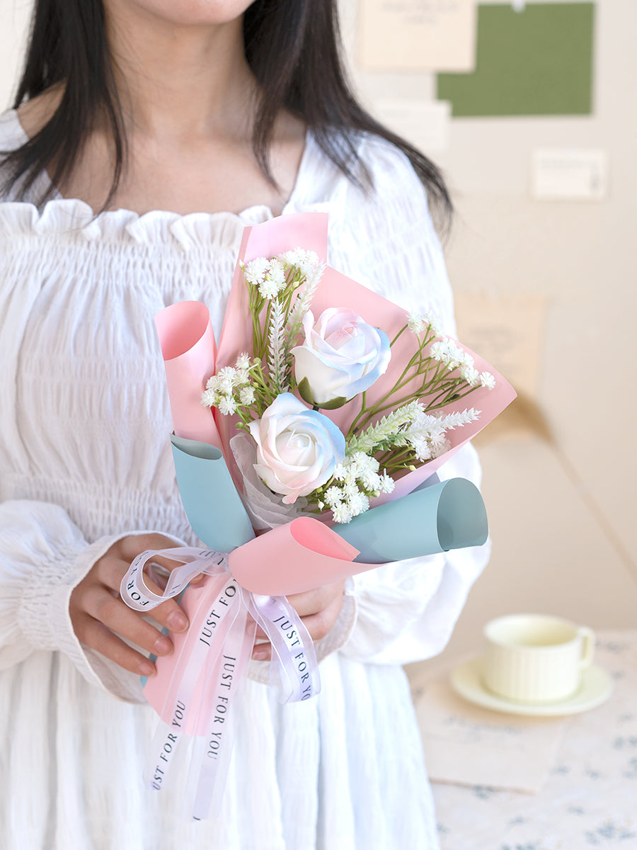 Finished Immortal Bouquet Soap Preserved Flower Holiday Gift