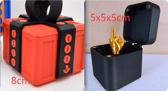 Christmas Interesting Prank Gift Middle Finger In Box Christmas Box Funny Creative Gifts Office Desk Decoration Home Decoration