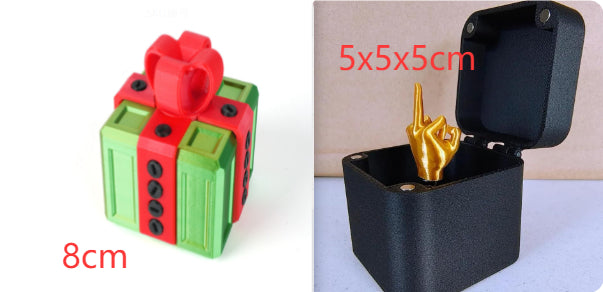 Christmas Interesting Prank Gift Middle Finger In Box Christmas Box Funny Creative Gifts Office Desk Decoration Home Decoration