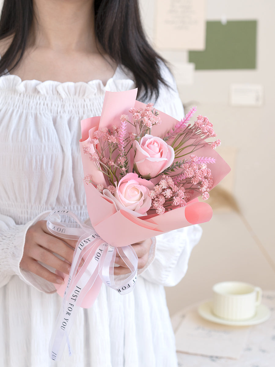 Finished Immortal Bouquet Soap Preserved Flower Holiday Gift